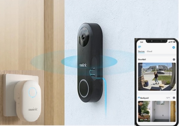 Reolink Wifi doorbell with internal chime and mobile app